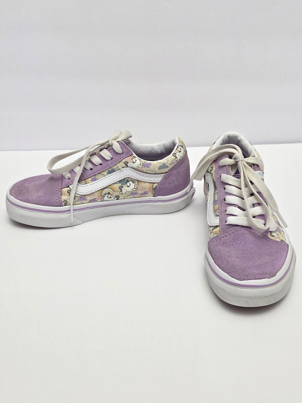 Vans Kids Lavender Unicorn Low-Top Sneakers with White Stripe - Picture 6 of 8